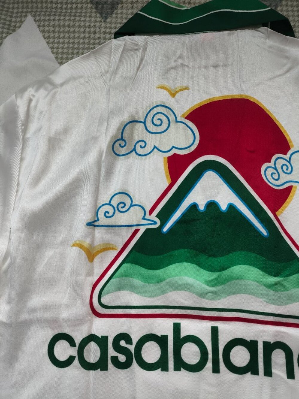 Casablanca White Silk Short-Sleeve Bowling Shirt - Picture 7 of 7